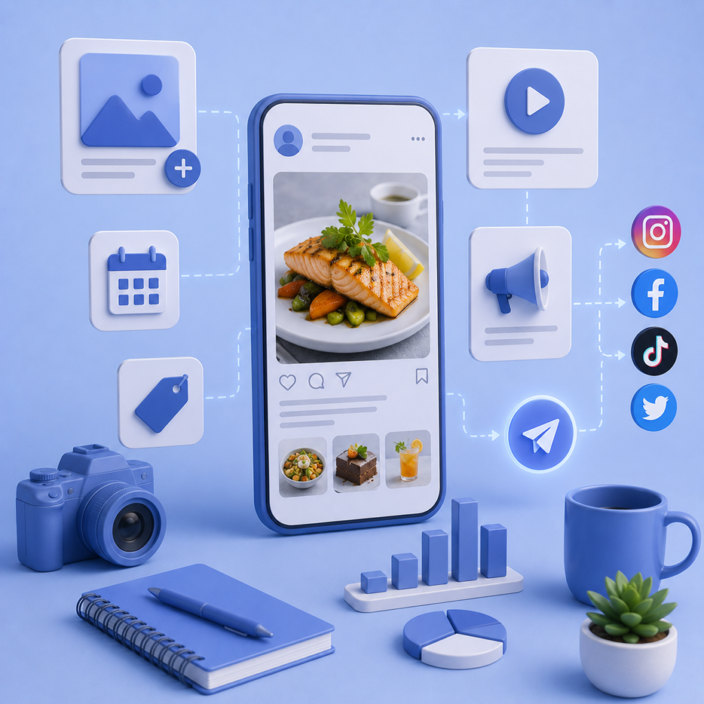 social media content + auto posting